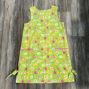 Lilly Pulitzer A-Maze-ing Green Butterfly Ladybug Flower Lemon Lime Shift Dress